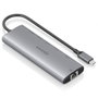 AISENS USB-C Dock 8 en 1 Gris con HDMI 4K y RJ45